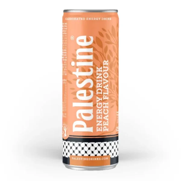 Palestine energy drink peach flavour
